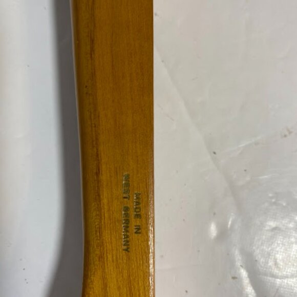 Vintage West Germany Folding Travel Clothes Natural Wood Brush & Shoehorn Set - Picture 10 of 13